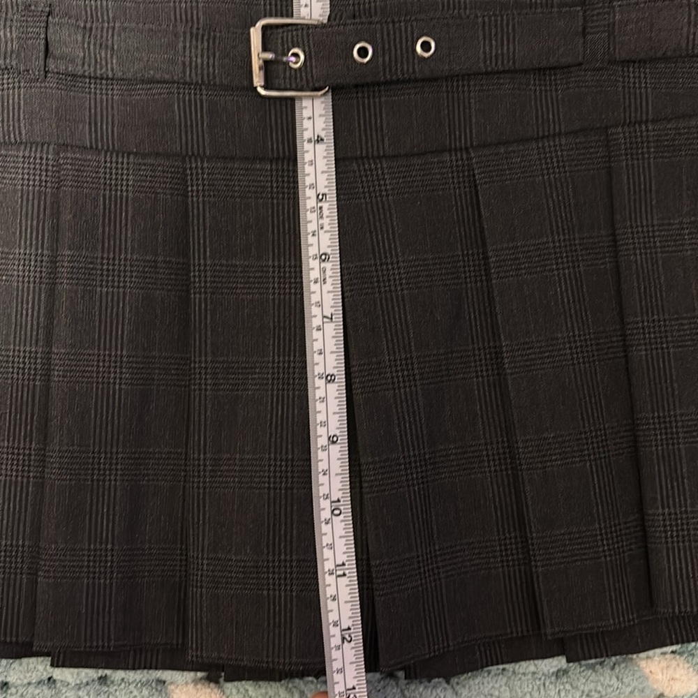 Zara Charcoal Pleated Skirt with Belt - Picture 9 of 9